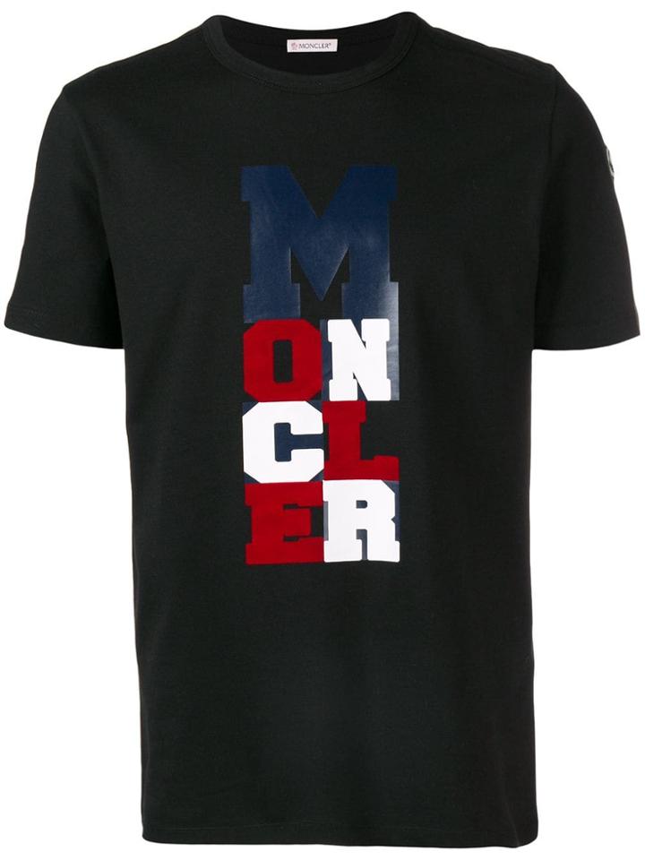 Moncler Graphic Logo Print T-shirt - Black
