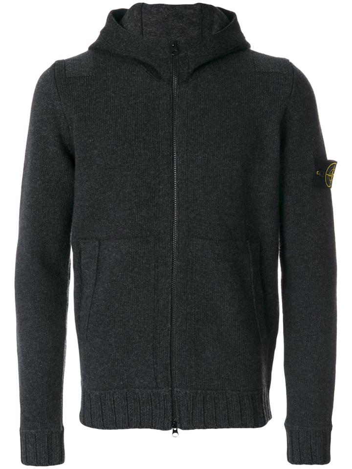 Stone Island Zip Hoodie - Grey