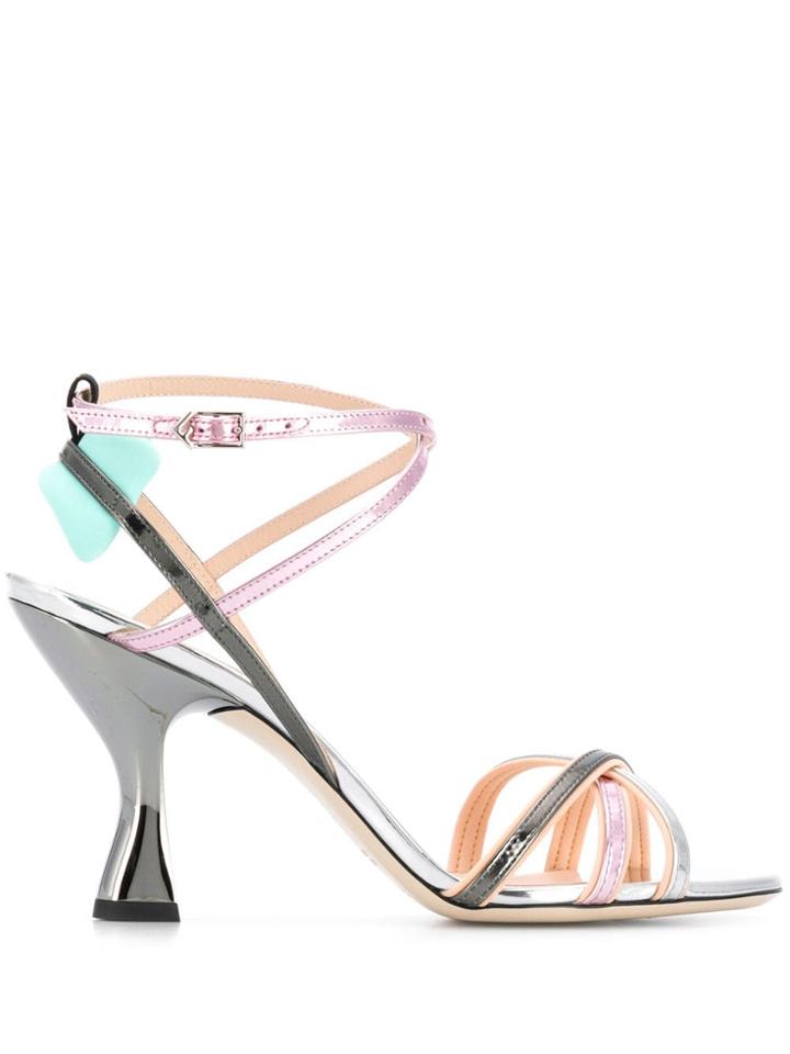 Fendi Strappy Sandals - Silver
