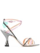 Fendi Strappy Sandals - Silver
