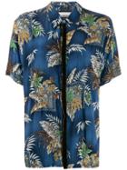 Night Market Beaded Hawaiian Shirt - Blue