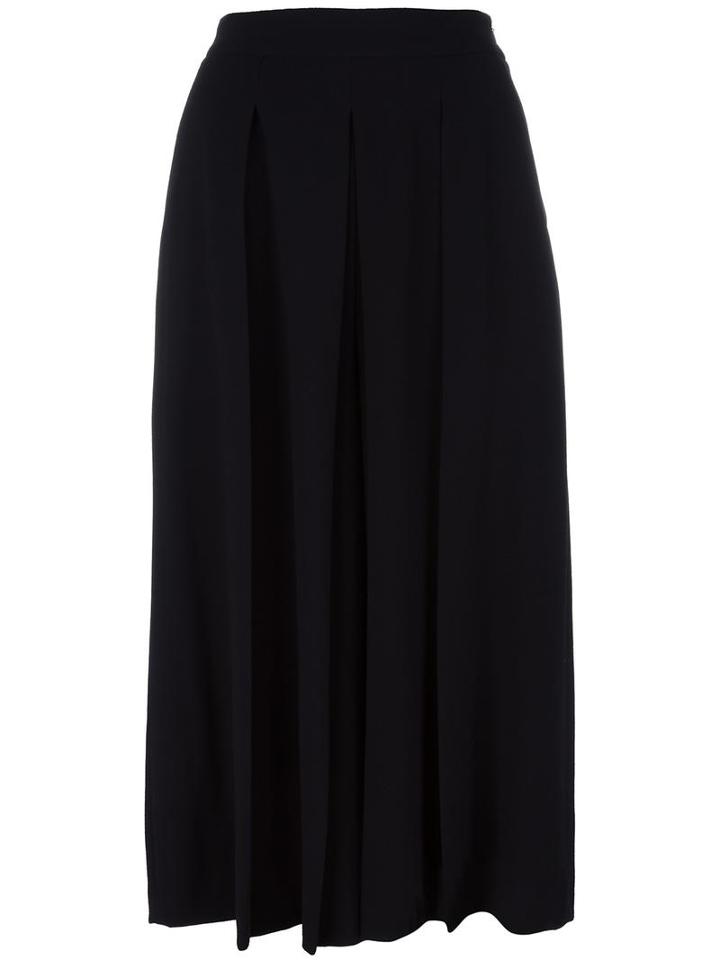 Pt01 Pleated Cropped Trousers, Women's, Size: 46, Black, Polyester/spandex/elastane/viscose