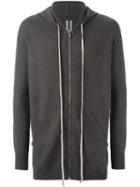 Rick Owens Long Length Hoodie, Men's, Size: Xl, Grey, Cashmere