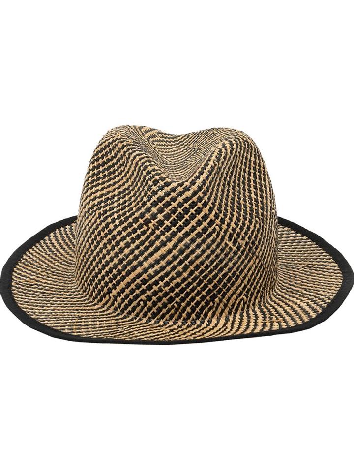 Ca4la Woven Hat, Men's, Size: L, Black, Paper/raffia/viscose