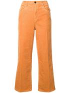 J Brand Straight Cropped Corduroy Trousers - Brown