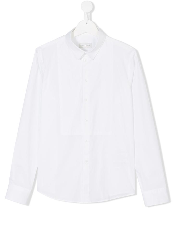 Paolo Pecora Kids Classic Long-sleeve Shirt - White