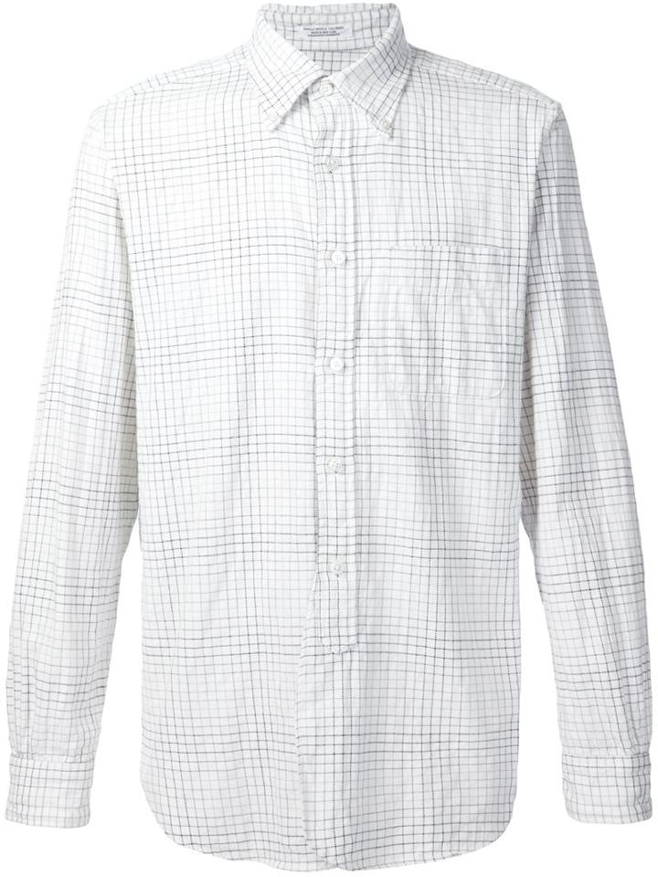 Engineered Garments '19th Century' Button Down Shirt, Men's, Size: Large, White, Cotton