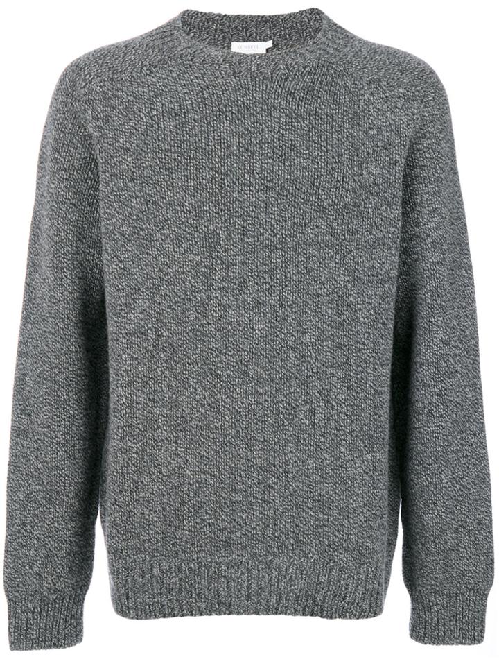 Sunspel Heavy Knit Sweater - Grey