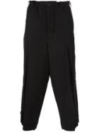 Yohji Yamamoto Y-knee Cut Layer P, Men's, Size: 3, Black, Cotton/rayon/wool