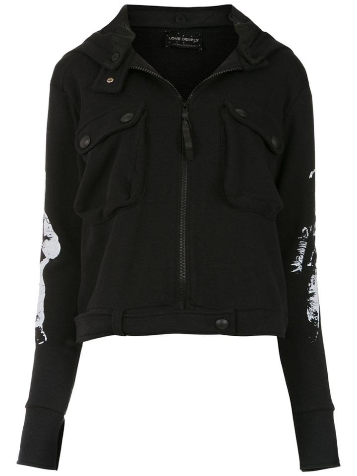 Andrea Bogosian Printed Hoodie - Black