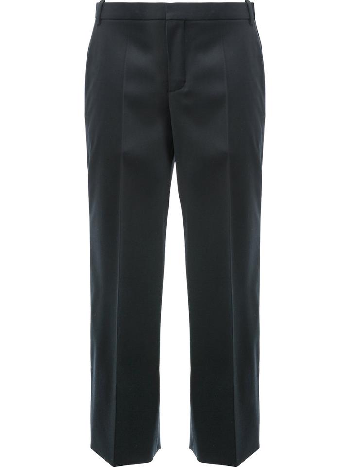 Balenciaga Cropped Tailored Trousers, Women's, Size: 38, Blue, Cotton/spandex/elastane/virgin Wool