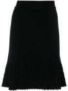 Kenzo - Knitted A-line Skirt - Women - Polyester/viscose - S, Black, Polyester/viscose