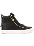 Giuseppe Zanotti Design Nicki Hi-top Sneakers, Women's, Size: 37.5, Black, Leather/rubber