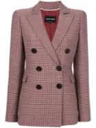 Giorgio Armani - Houndstooth Blazer Jacket - Women - Silk/viscose/wool - 46, Red, Silk/viscose/wool
