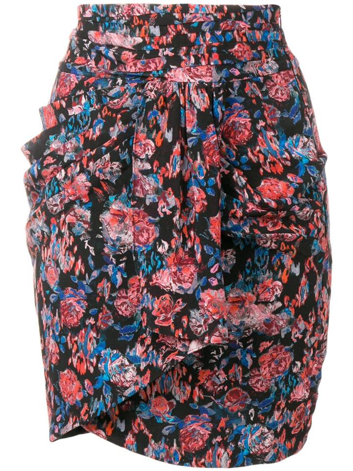 Iro Floral Print Mini Skirt - Black