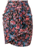 Iro Floral Print Mini Skirt - Black