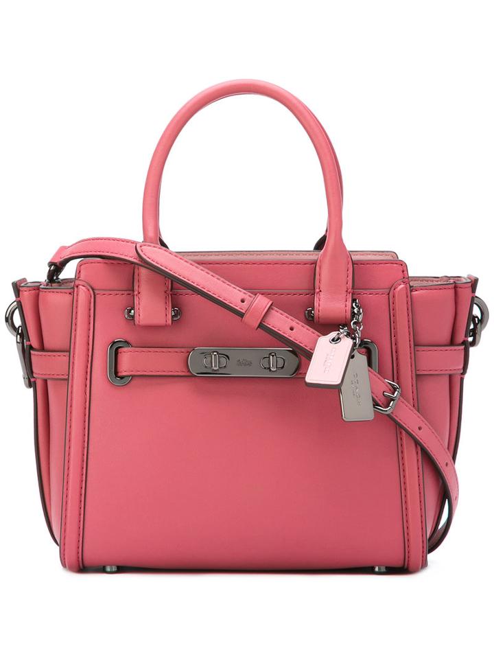 Coach Plain Cross Body Bag, Women's, Pink/purple, Leather