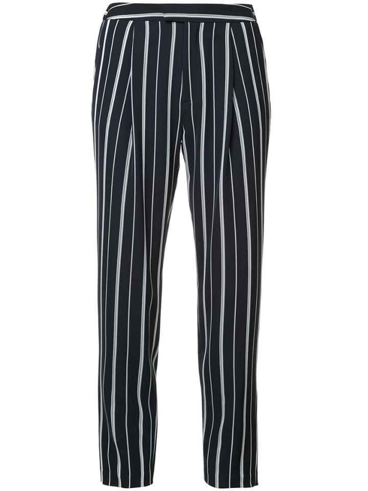 Guild Prime Striped Cropped Slim-fit Trousers - Blue