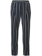 Guild Prime Striped Cropped Slim-fit Trousers - Blue