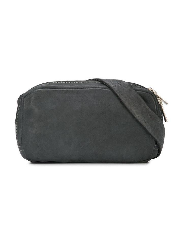 Guidi Zipped Shoulder Bag - Grey