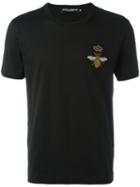 Dolce & Gabbana Crown & Bee Patch T-shirt, Men's, Size: 48, Black, Cotton
