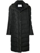Fabiana Filippi Fur Hooded Duffle Coat - Black