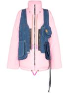 Natasha Zinko Panelled Puffer Coat - Pink