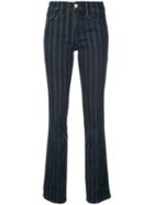 Frame Striped Denim Jeans - Blue