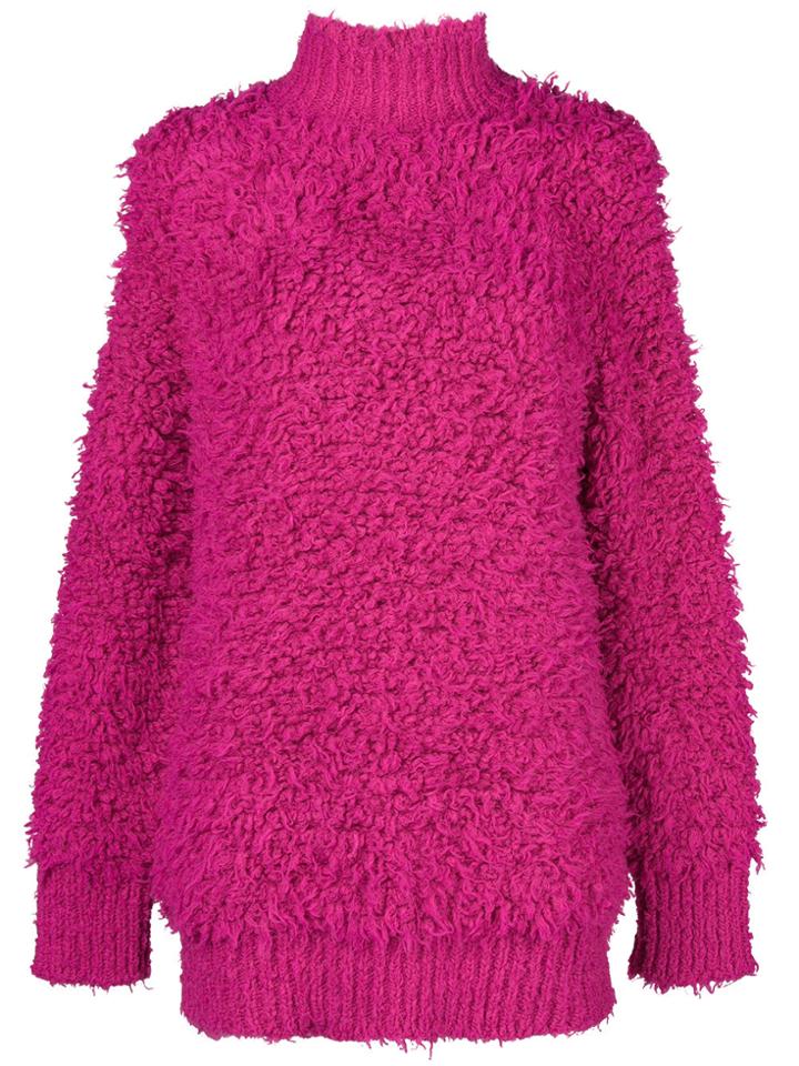 Marni Oversized Textured Sweater - Pink & Purple