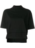 Y-3 Cropped Layered Look T-shirt - Black