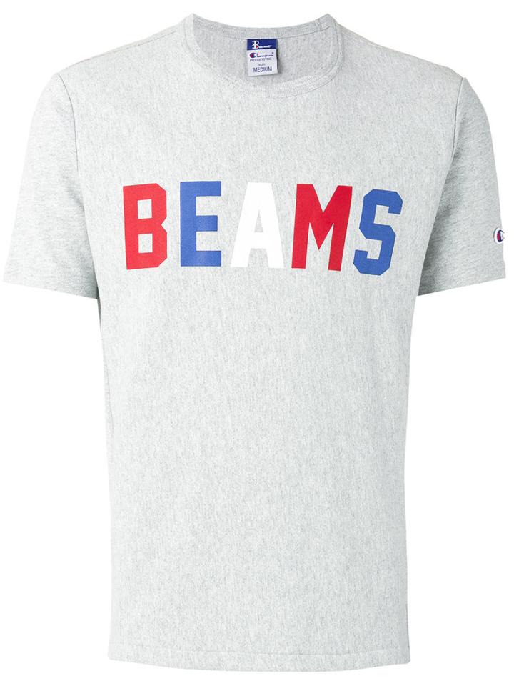 Champion Beams Print T-shirt, Men's, Size: Small, Grey, Cotton/polyester