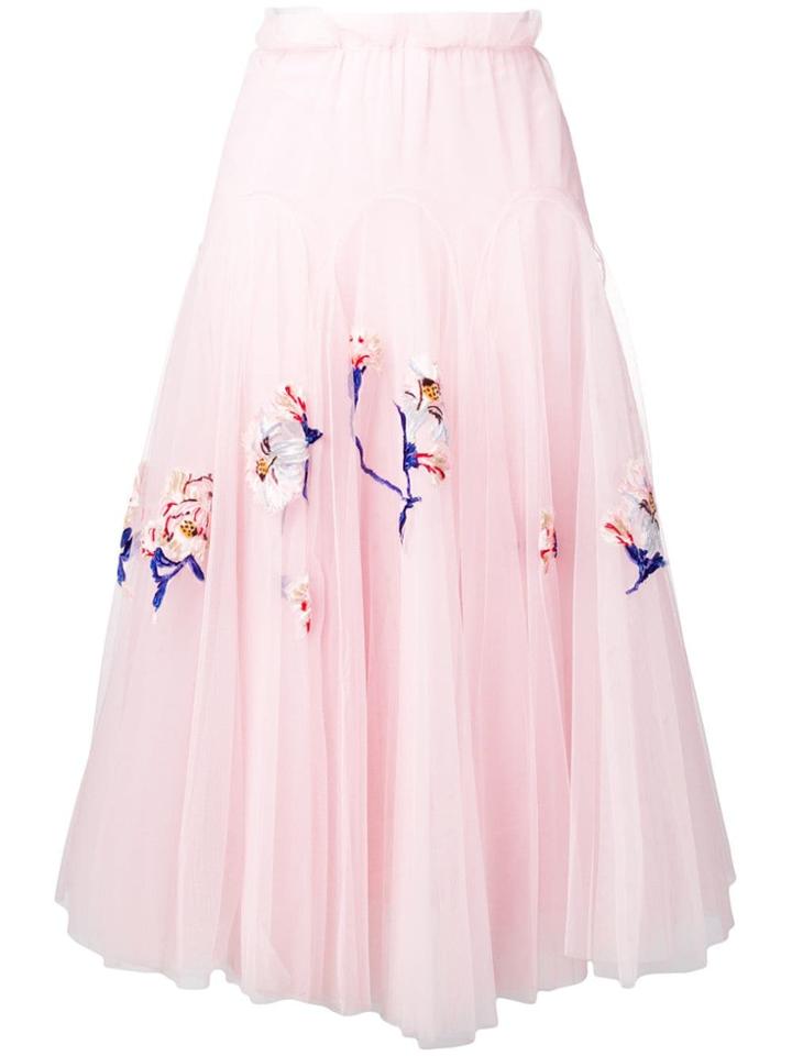 Ermanno Scervino Embroidered Tulle Skirt - Pink