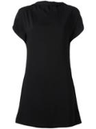 Mm6 Maison Margiela Gathered Back Mini Dress, Women's, Size: 44, Black, Polyester