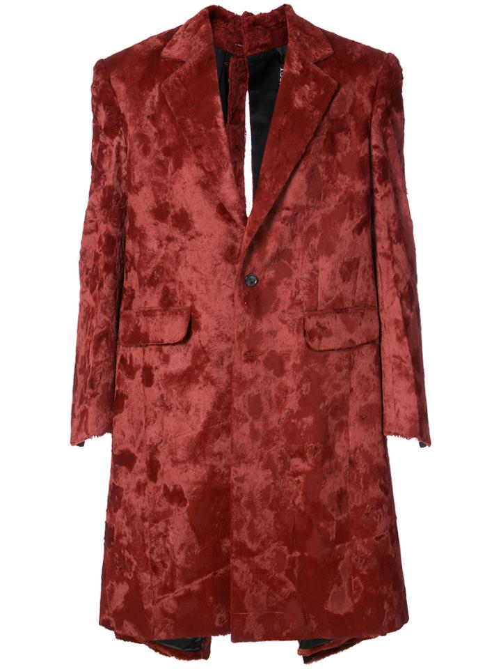 Y / Project Single Breasted Coat - Red