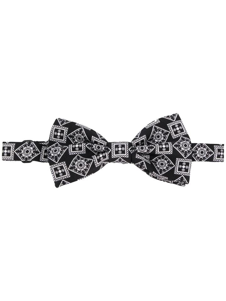 Dolce & Gabbana All-over Print Bow Tie - Black