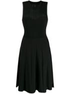 Pinko Pleated Midi Dress - Black