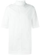 Rick Owens Half Sleeve Boxy Shirt, Men's, Size: Large, White, Cotton