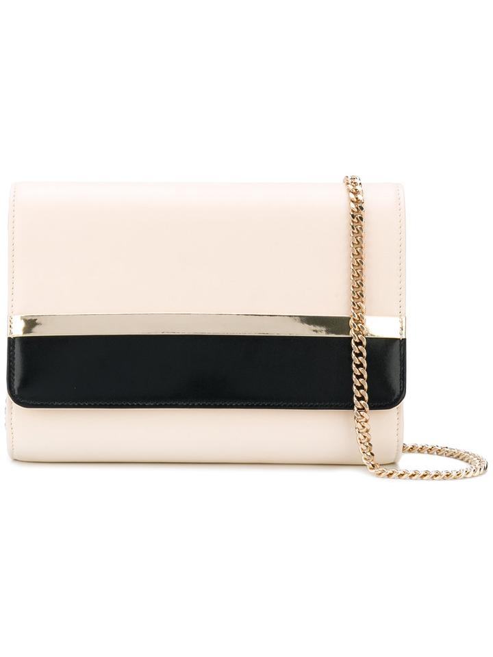 Lanvin - Chain Detail Shoulder Bag - Women - Calf Leather - One Size, Nude/neutrals, Calf Leather