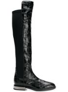 Alberto Gozzi Embossed Detail Boots - Black