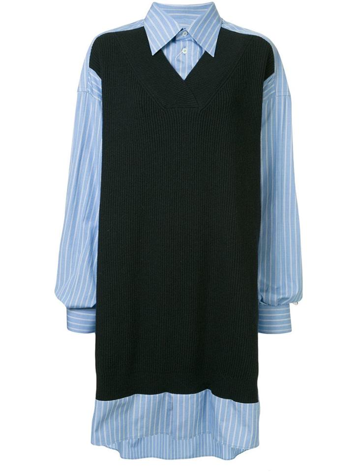 Maison Margiela Shirt Jumper Dress - Blue
