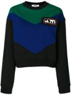Msgm Colour-block Sweatshirt - Black