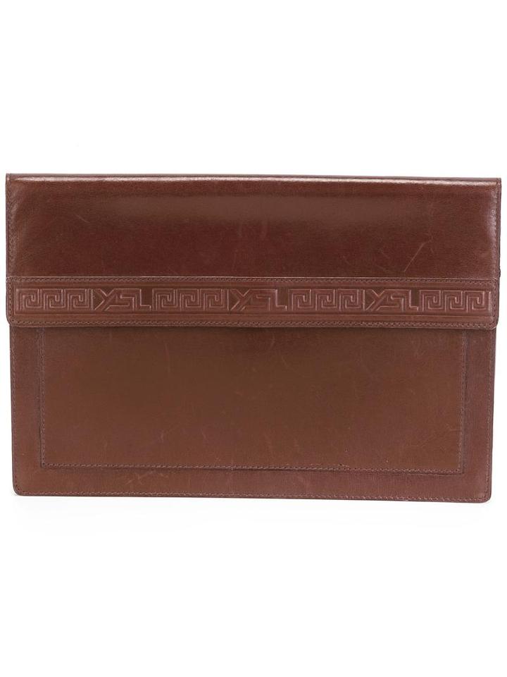Yves Saint Laurent Vintage Envelope Clutch, Adult Unisex, Brown