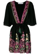 Brigitte Embroidered Kaftan - Black