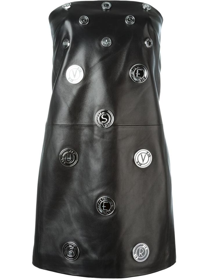 Versus Logo Stud Strapless Dress