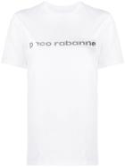 Paco Rabanne Metallic Logo Print T-shirt - White