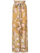 We Are Kindred High Rise Floral Trousers - Yellow & Orange