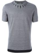 Neil Barrett Lightning Bolt Print T-shirt, Men's, Size: Xs, Grey, Cotton
