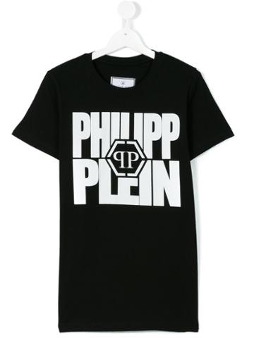Philipp Plein Kids - Teen Printed T-shirt - Kids - Cotton - 16 Yrs, Black