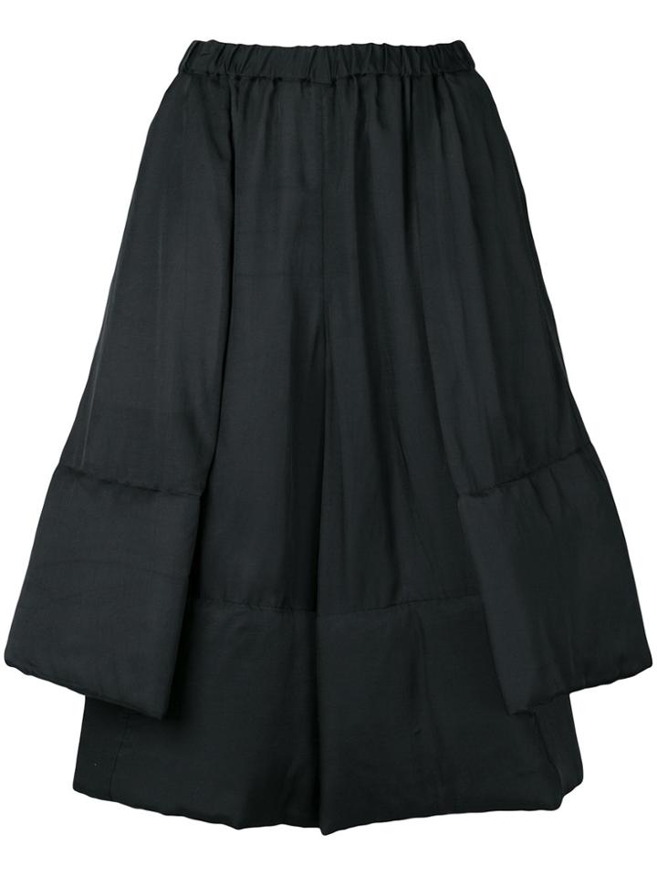 Comme Des Garçons Comme Des Garçons Pleated Cropped Trousers - Black