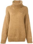 Saint Laurent Distress Knit Jumper, Women's, Size: Xs, Nude/neutrals, Nylon/mohair/wool